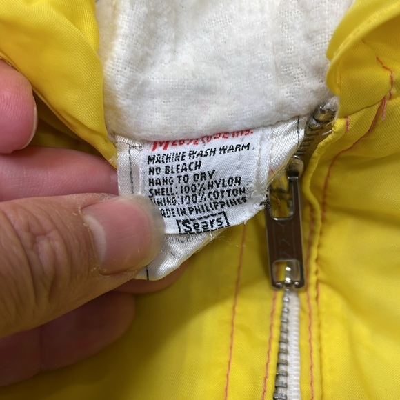 Sears Bright Yellow Hooded Jacket Vintage Giraffe Little Girls Baby Size 28-32m - Picture 5 of 8